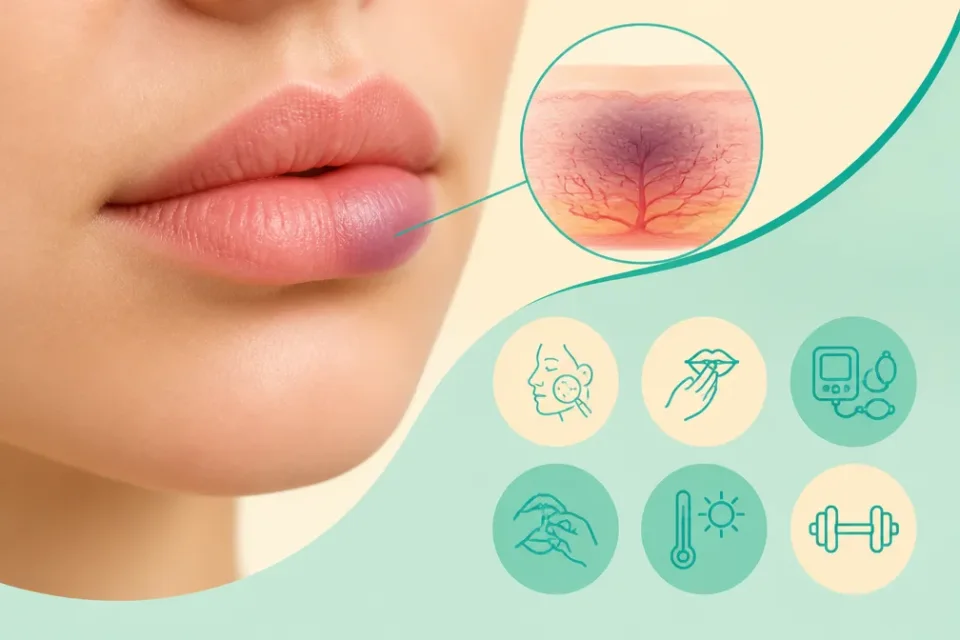 نمای توضیحی درباره عوامل فردی و مراقبتهای نامناسب پس از تزریق